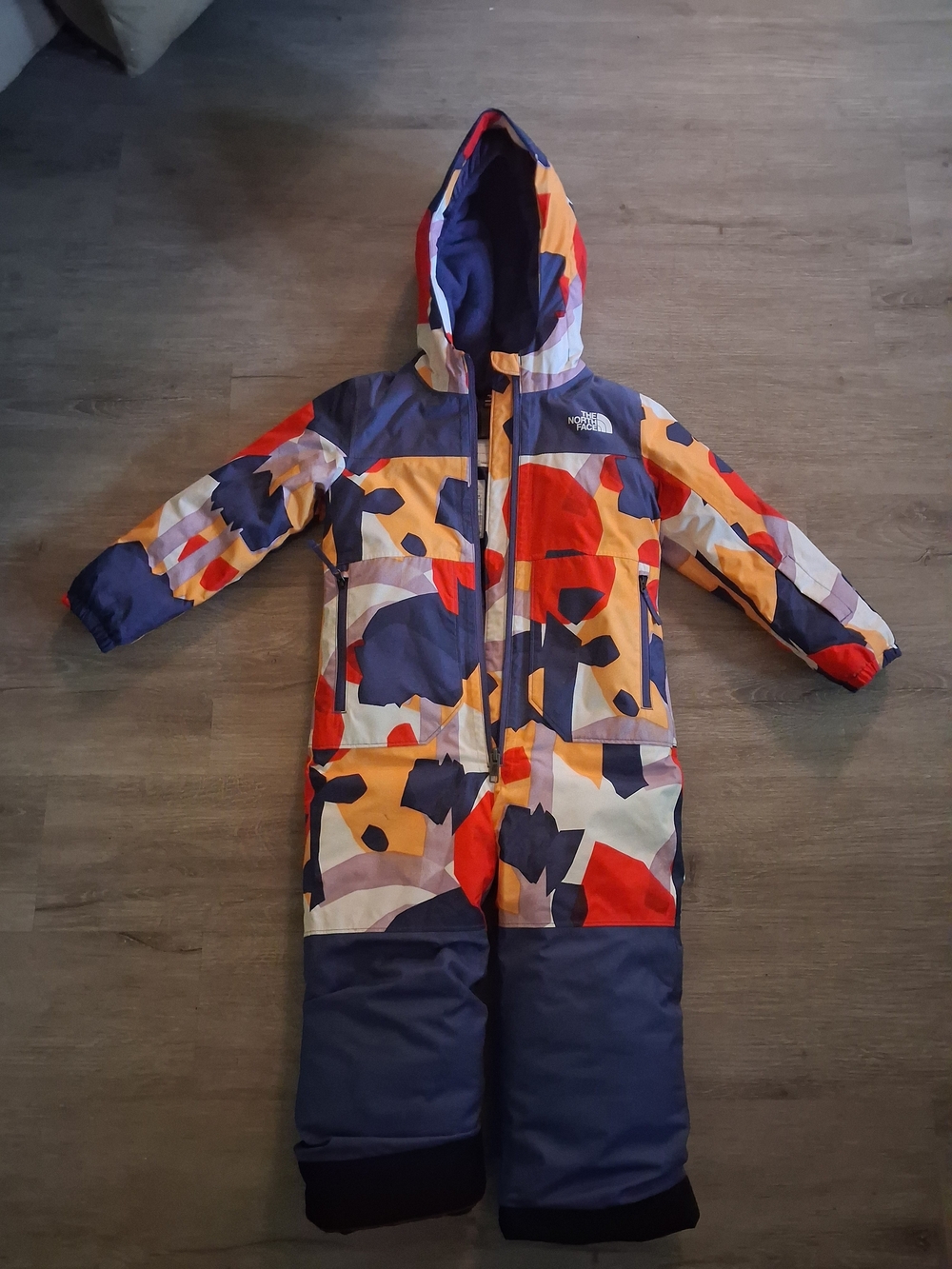 The North Face Kids' Colorblock Snowsuit - Red, Navy, Yellow